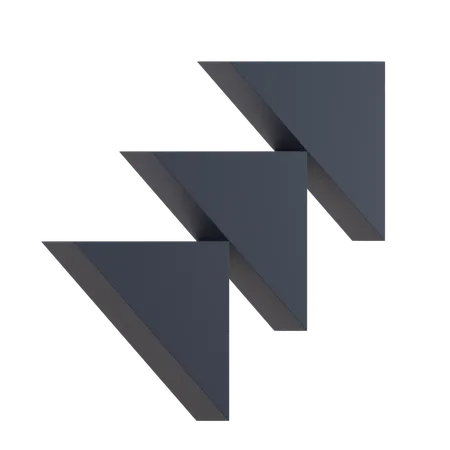 Triangles diagonaux  3D Icon