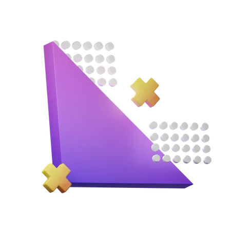 Memphis triangulaire  3D Icon