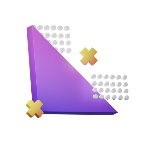 Memphis triangular  3D Icon