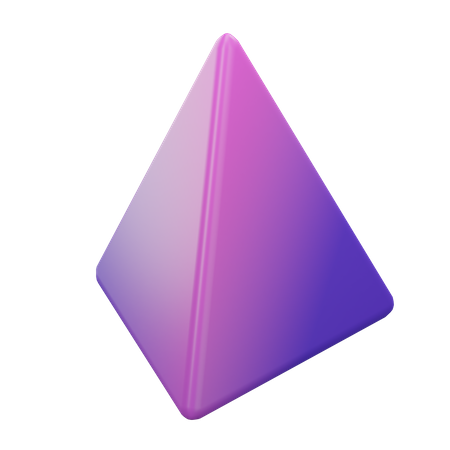 Triangular pyramid  3D Icon