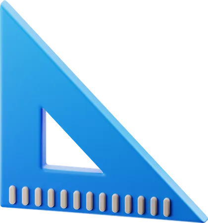 Triangular Ruler  3D Icon