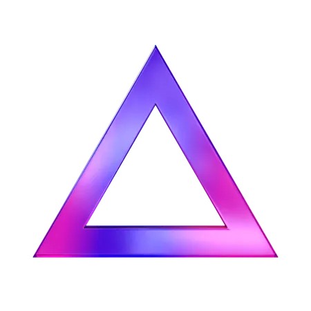 Triangulo perforado  3D Icon