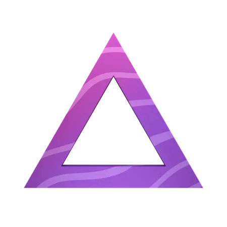 Triangulo perforado  3D Icon