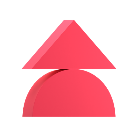 Triângulo equilibrado  3D Icon