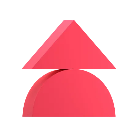 Triângulo equilibrado  3D Icon