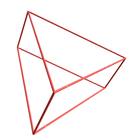 Triângulo de estrutura de arame  3D Icon