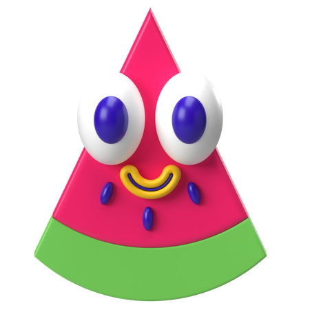 Triângulo de melancia  3D Icon