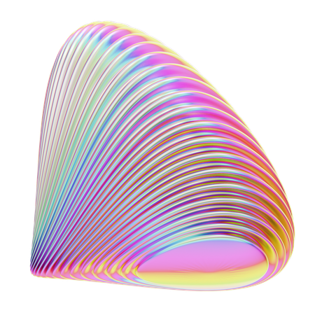 Triángulo de onda geométrica holograma  3D Icon