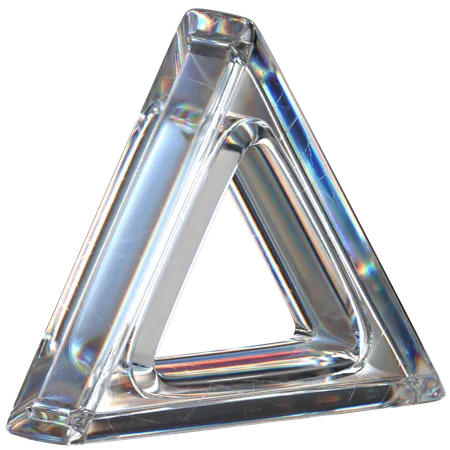 Triangulo de cristal  3D Icon