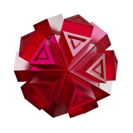 Forma de polígono de face triangular  3D Icon