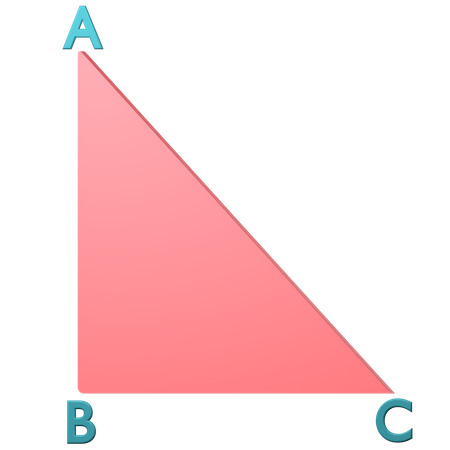 Triângulo matemático  3D Icon