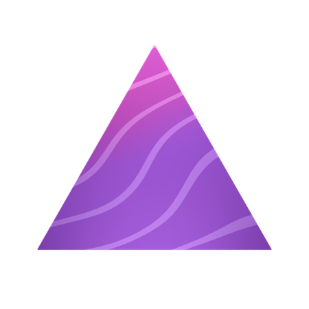 Triangulo solido  3D Icon