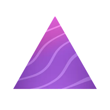 Triangulo solido  3D Icon