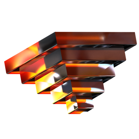 Forma abstracta de vidrio triangular  3D Icon