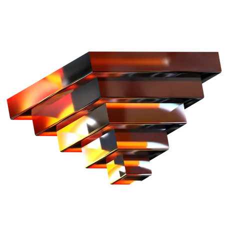 Forma abstracta de vidrio triangular  3D Icon