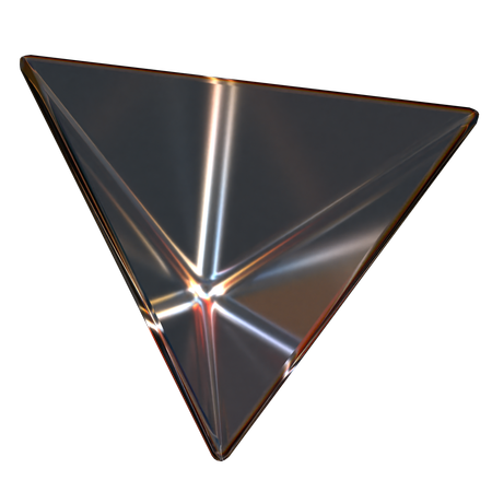 Forma abstracta de vidrio triangular  3D Icon