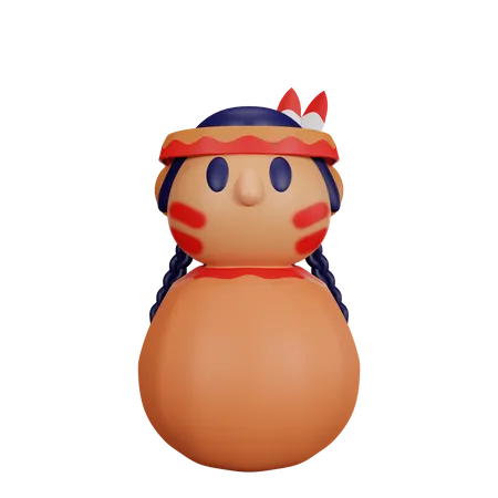 Tribe Doll  3D Icon