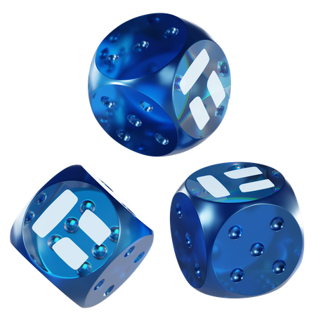 Tribe Glass Dice Crypto  3D Icon