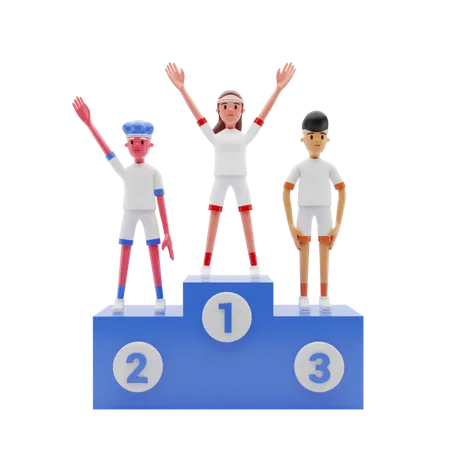 Tribuna olímpica  3D Illustration