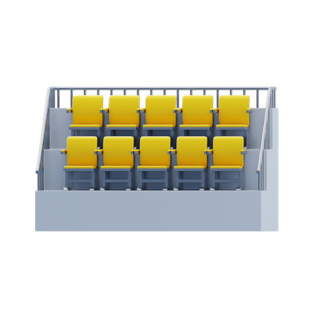 スタジアムの観覧席  3D Icon