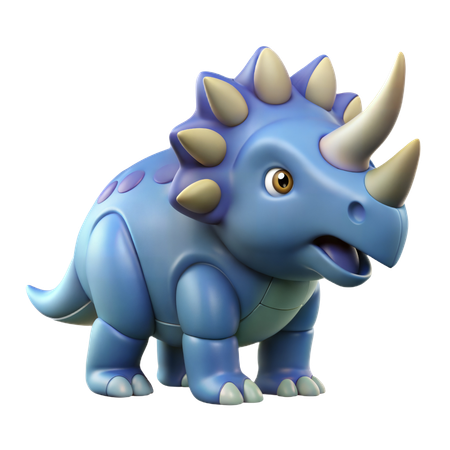 Dinosaure Tricératops  3D Icon