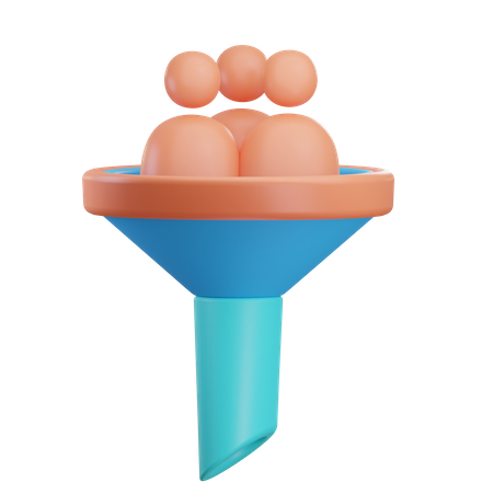 Funnel-Marketing – Was ist Marketing?  3D Icon