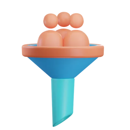 Funnel-Marketing – Was ist Marketing?  3D Icon