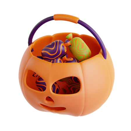 Trick Or Treat Bag  3D Icon