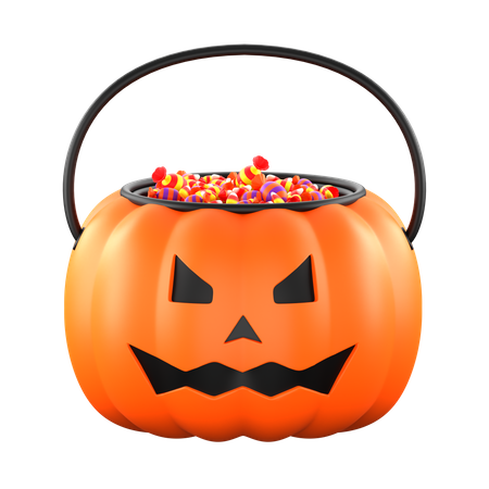 Trick-or-Treat Candy Bucket  3D Icon