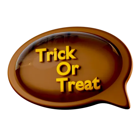 Trick Or Treat Message  3D Icon