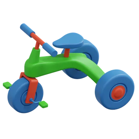 Tricycle Bike Kid 3 D Icon Kids Toys Illustration 3D Icon
