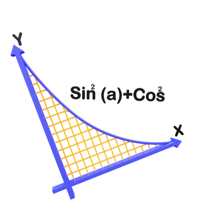 Trigonometric Graph  3D Icon