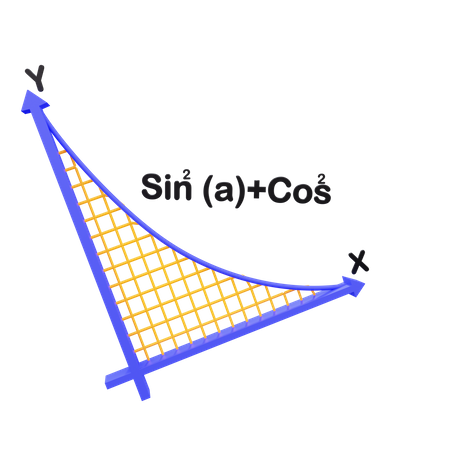 Trigonometric Graph  3D Icon