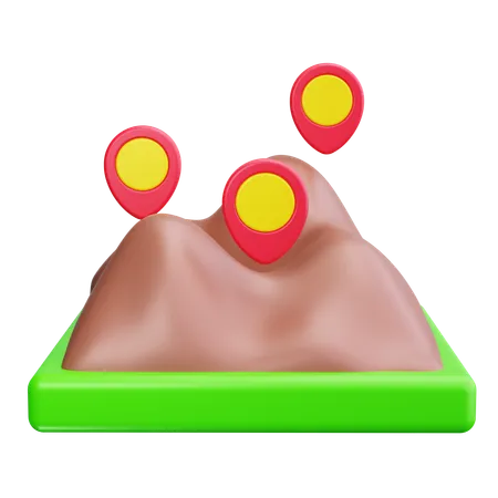 Trilha de caminhada  3D Icon