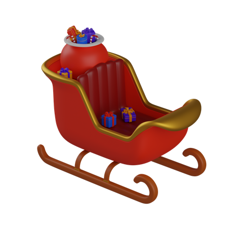 Trineo  3D Icon