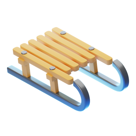 Trineo  3D Icon