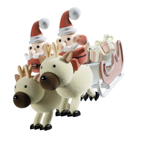 Trineo de Papá Noel  3D Icon