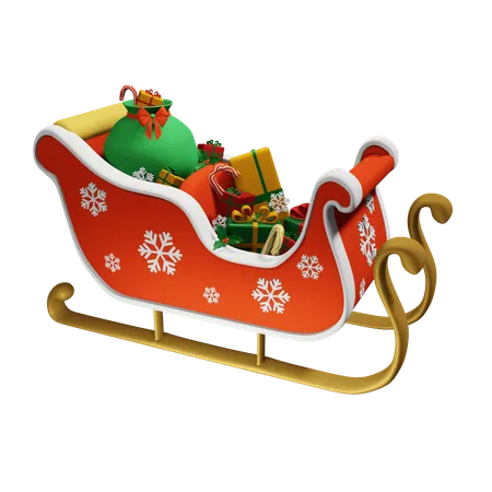 Trineo de navidad  3D Icon