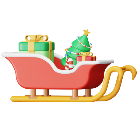 Trineo de navidad  3D Icon