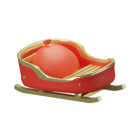 Trineo de santa  3D Icon