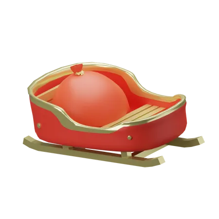 Trineo de santa  3D Icon