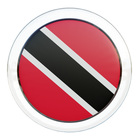 Trinidad and Tobago Round Flag  3D Icon