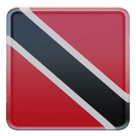 Trinidad and Tobago Square Flag  3D Icon
