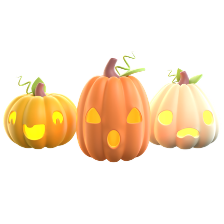 Trio citrouille d'Halloween  3D Icon