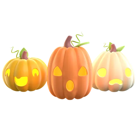 Trio citrouille d'Halloween  3D Icon