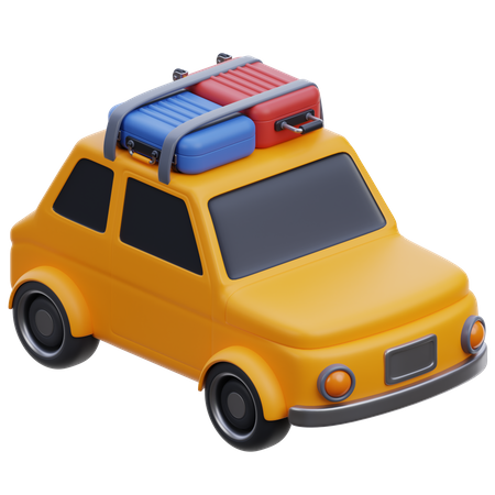 Trip Car  3D Icon