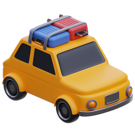 Trip Car  3D Icon