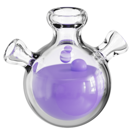 Triple bottom flask  3D Icon