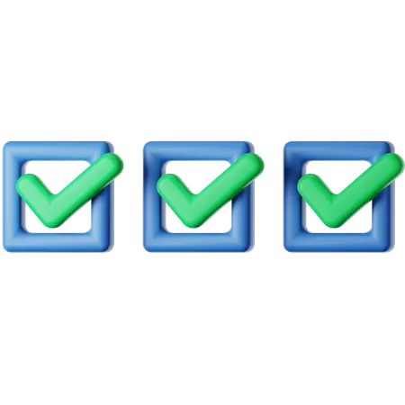 Triple Checklist  3D Icon
