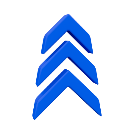 Triple Chevron  3D Icon